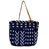 Antigua Mercado Textile Tote - Indigo (with zipper)