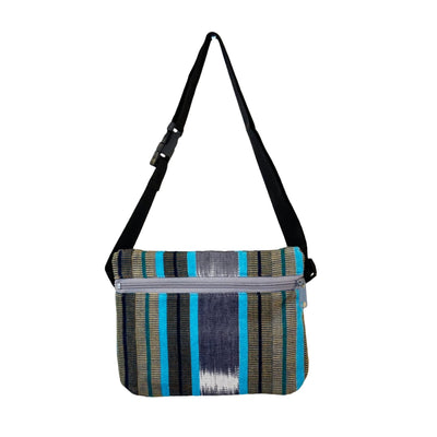 Solola Artisan Hip Pack - Gris con Turquesa