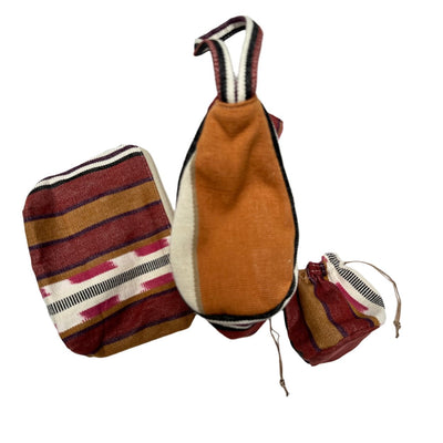 Cosmetic Textile Pouch Set - Ladrillo