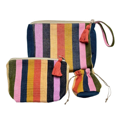 Cosmetic Textile Pouch Set - Arcoiris