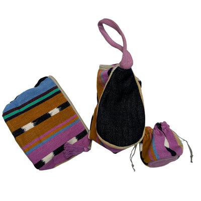 Cosmetic Textile Pouch Set - Pitaya