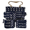 Cosmetic Textile Pouch Set - Indigo Ikat