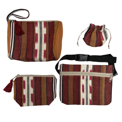 Cosmetic Textile Pouch Set - Ladrillo