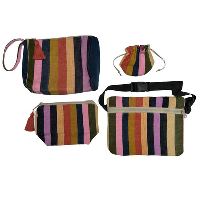 Cosmetic Textile Pouch Set - Arcoiris