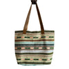 Antigua Mercado Textile Tote - Verde rayas