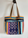 Antigua Mercado Textile Tote - Multicolor (with exterior pocket)