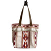 Antigua Mercado Textile Tote - Rojo ikat (with exterior pocket)