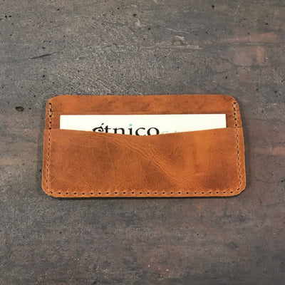 Cardholder leather tan - etnico culture